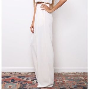 Flynn Sky High Waisted Pant - Cream